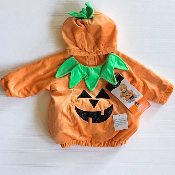 NWT Hyde and Eek Plush Pull Over Pumpkin Costume Size 6-12M. - Picture 2 of 5